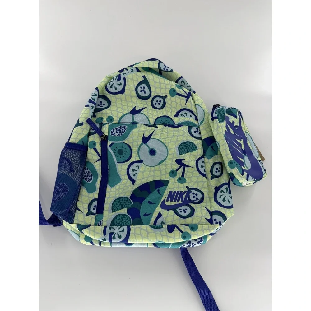 Nike‎ Elemental Big Kids 20L Backpack w/Pencil Case HM6895-701 Green Blue Fruit
